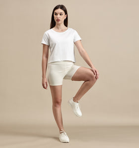 Women's Crop Top – Round Neck Half Sleeve Relax Crop Top