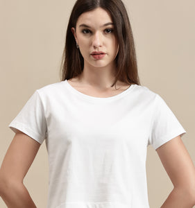 Women's Crop Top – Round Neck Half Sleeve Relax Crop Top