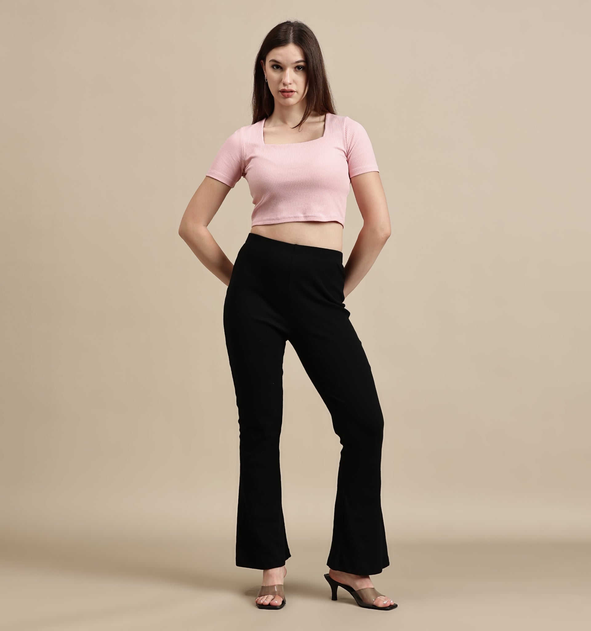 Women's Crop Top – Square Neck Half Sleeve Crop Top