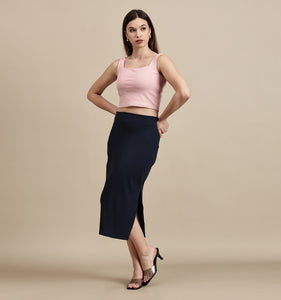 Women's Crop Top – Square Neck Sleeveless Rib Crop Top