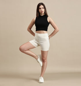 Women's Crop Top – High Neck Sleeveless Crop Top