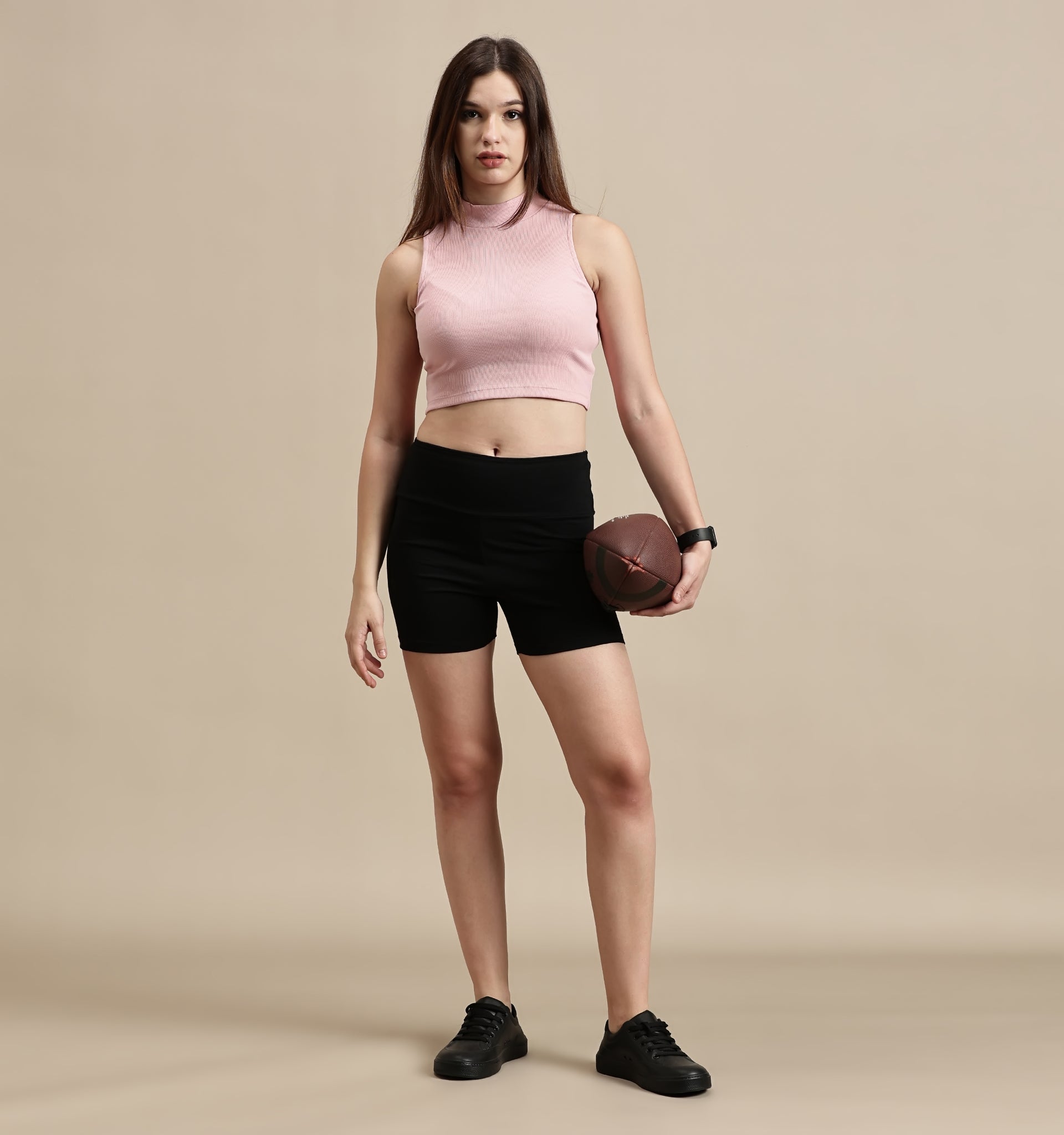Women's Crop Top – High Neck Sleeveless Crop Top