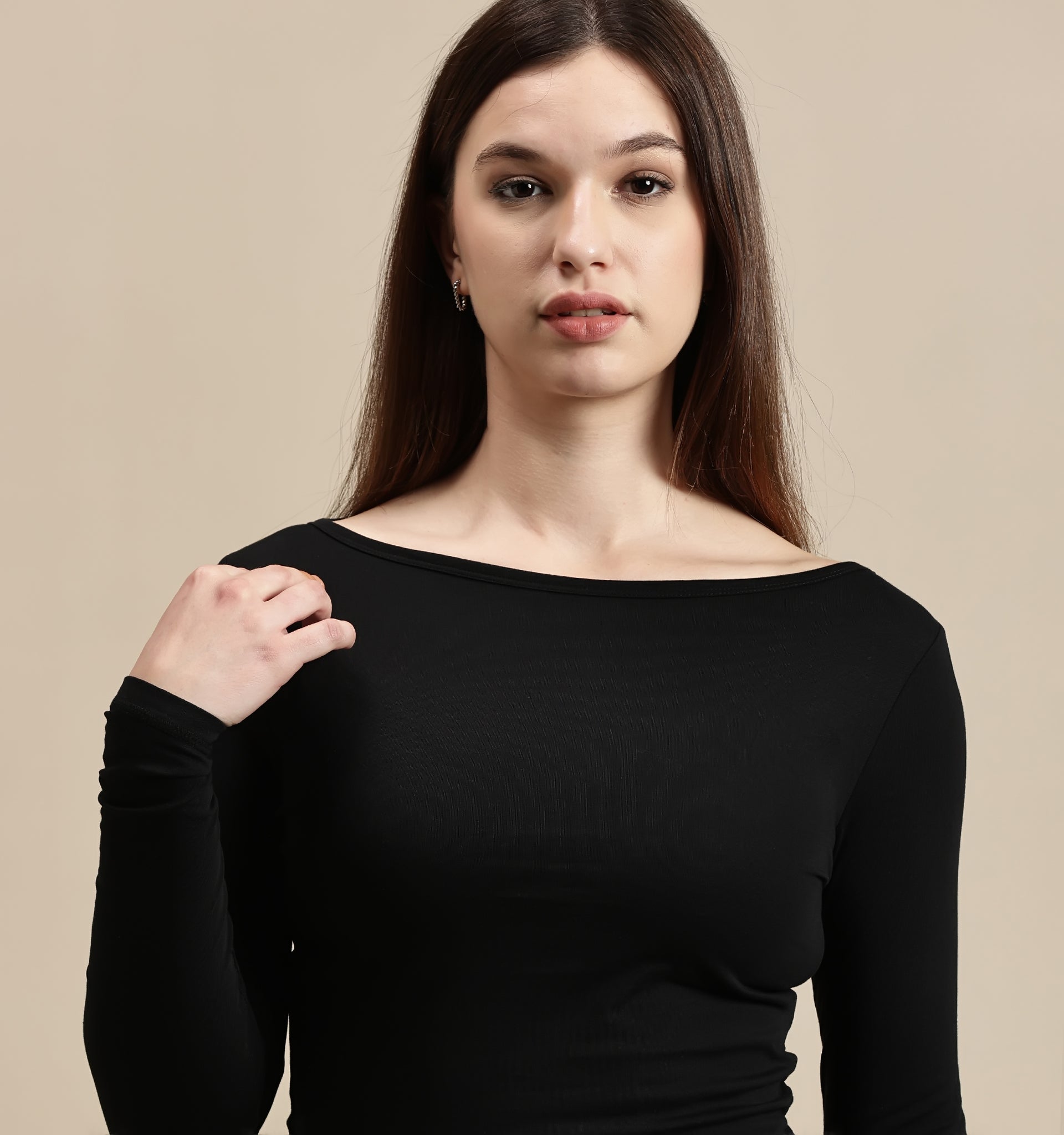Women's Top – Boat Neck Full Sleeve Top