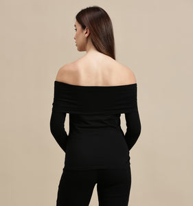 Women's Top – Off Shoulder Full Sleeve Top