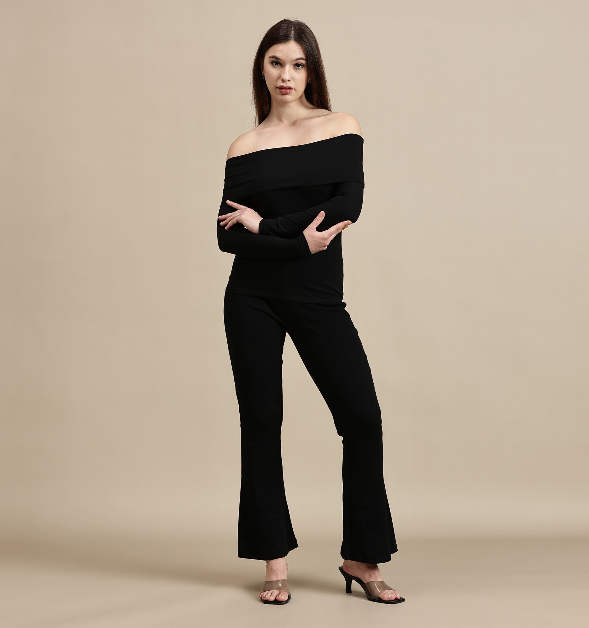 Women's Top – Off Shoulder Full Sleeve Top