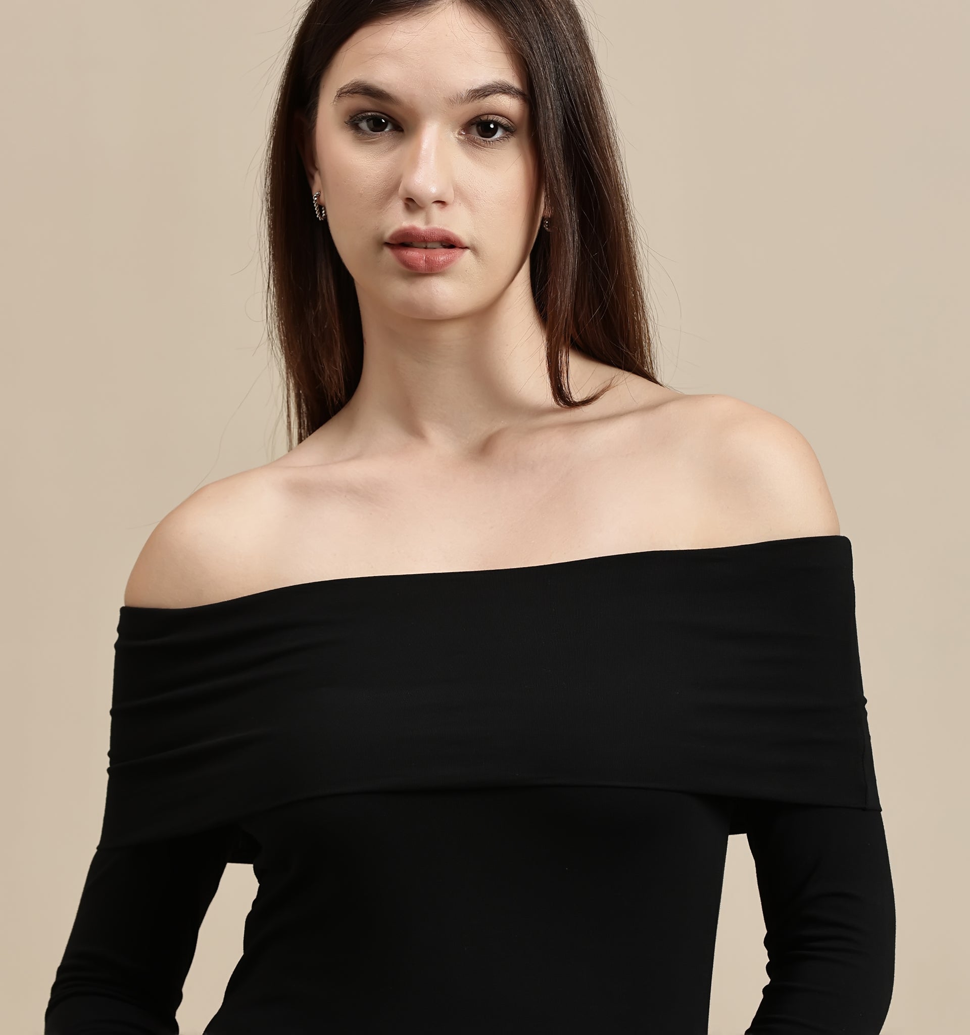Women's Top – Off Shoulder Full Sleeve Top