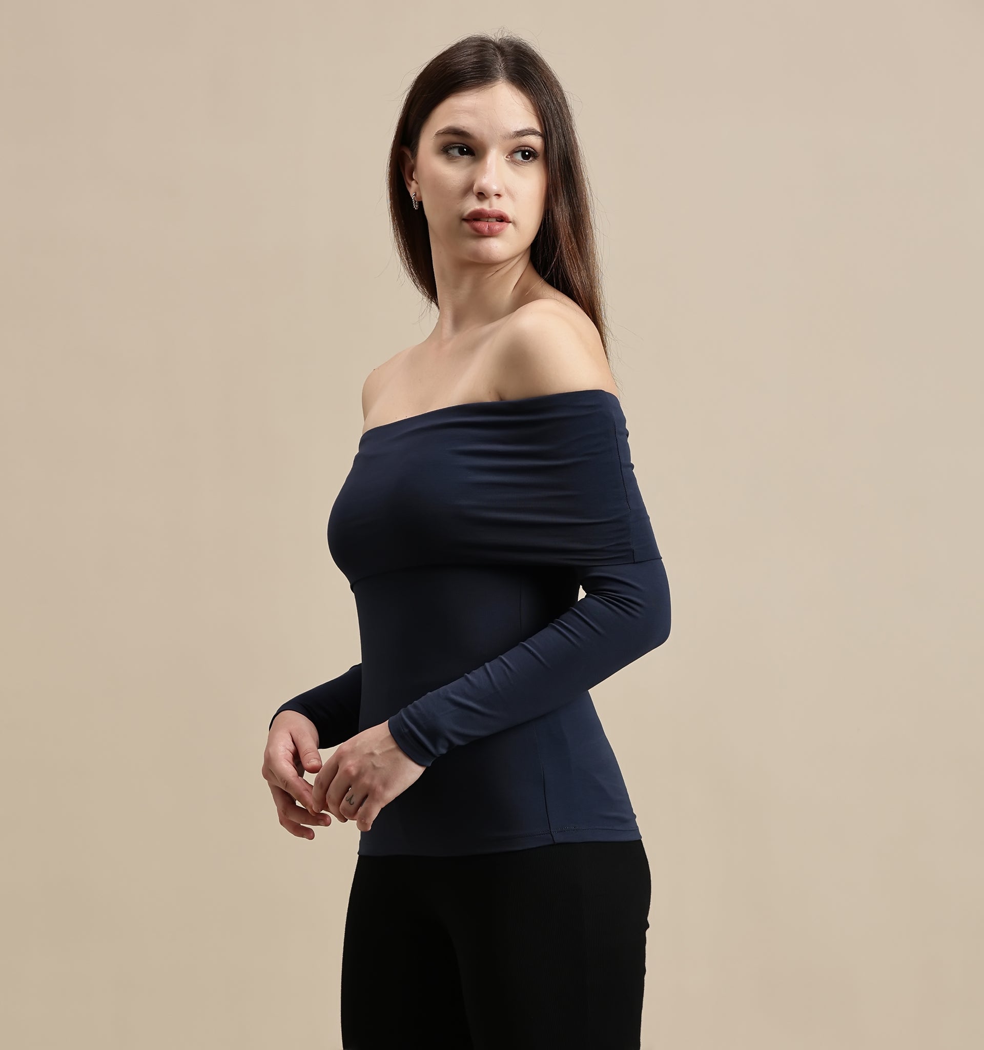 Women's Top – Off Shoulder Full Sleeve Top