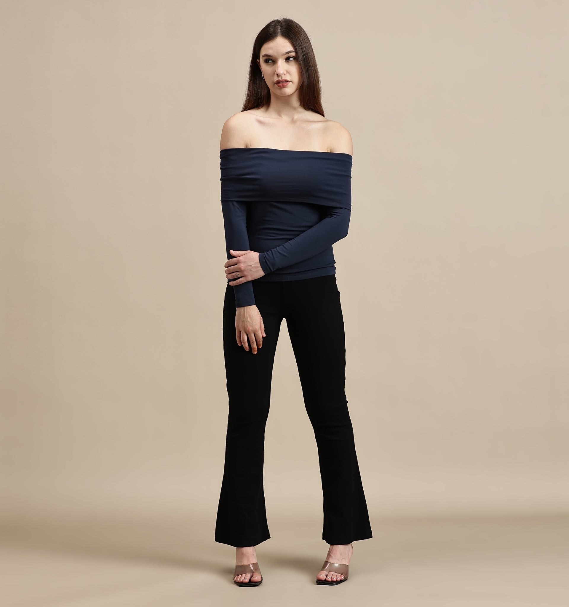 Women's Top – Off Shoulder Full Sleeve Top