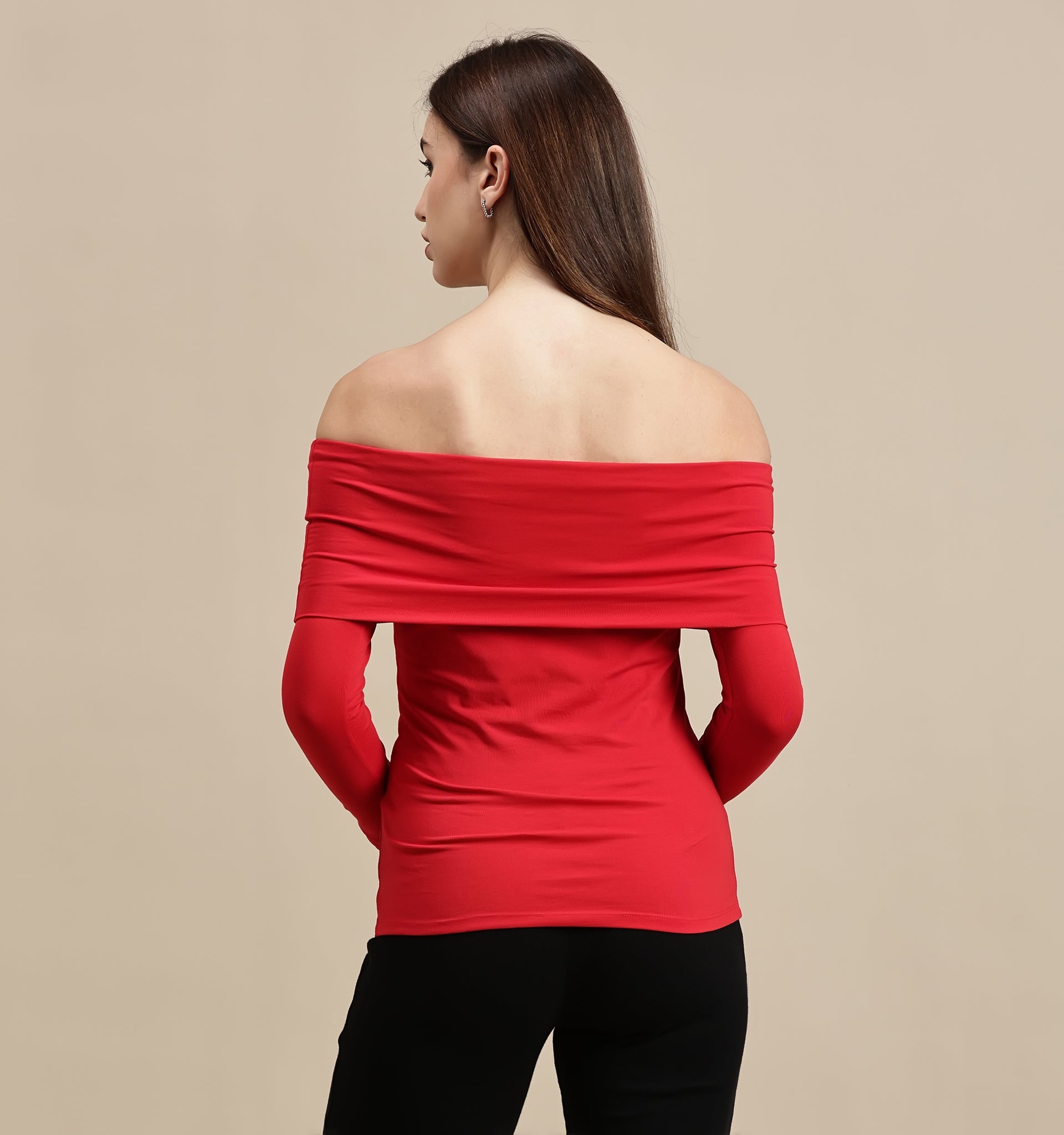 Women's Top – Off Shoulder Full Sleeve Top