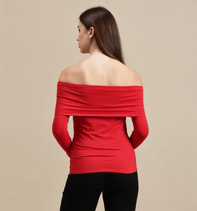 Women's Top – Off Shoulder Full Sleeve Top