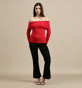 Women's Top – Off Shoulder Full Sleeve Top
