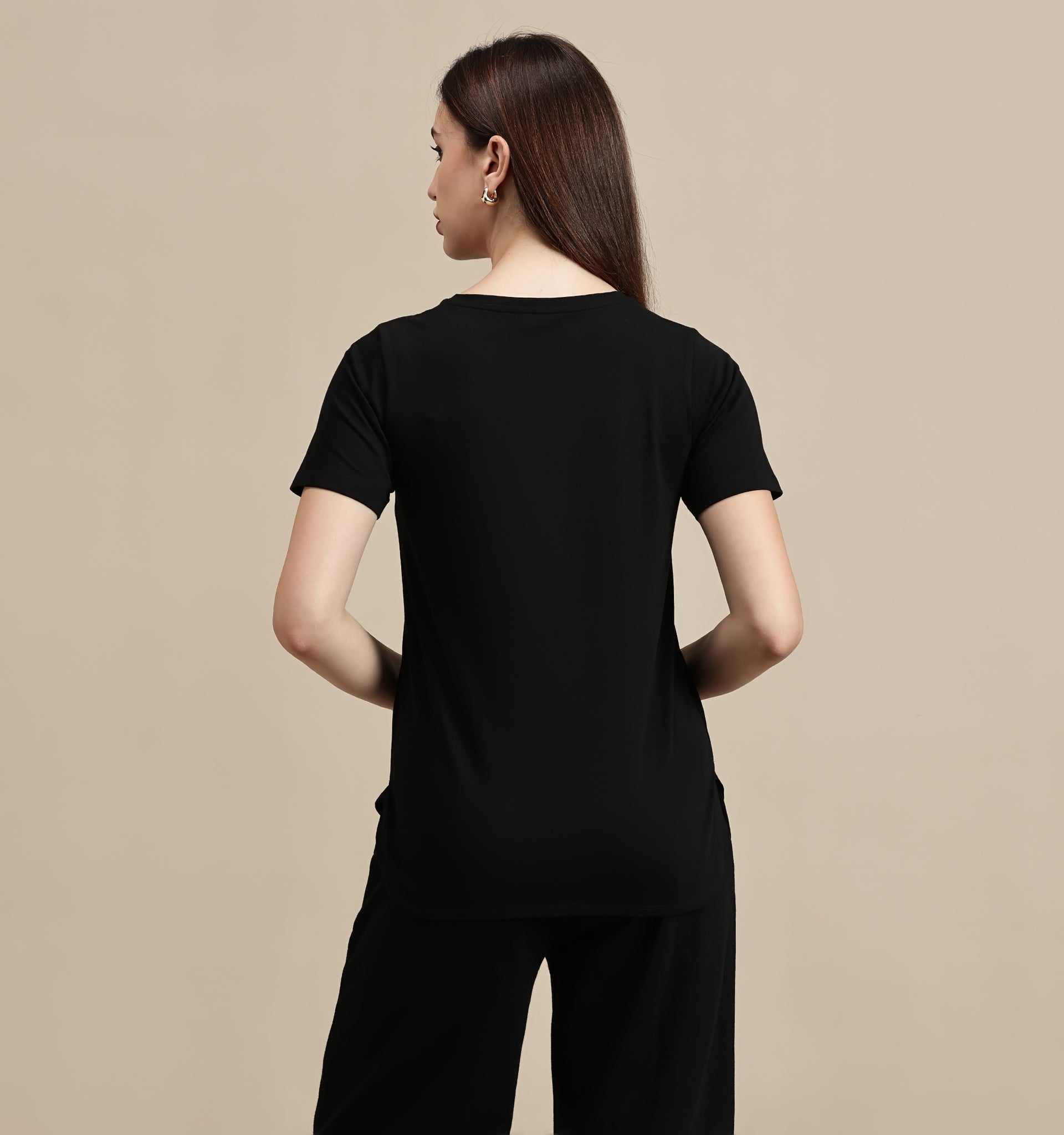 Women's Top – Regular Half Sleeve High Low Top