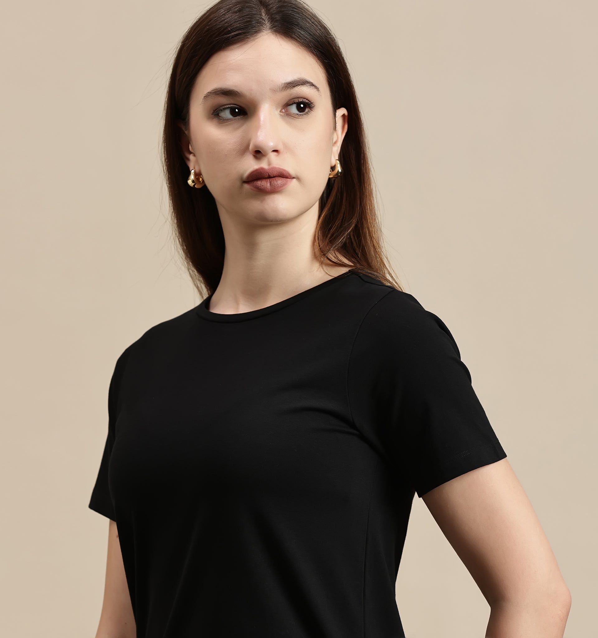 Women's Top – Regular Half Sleeve High Low Top