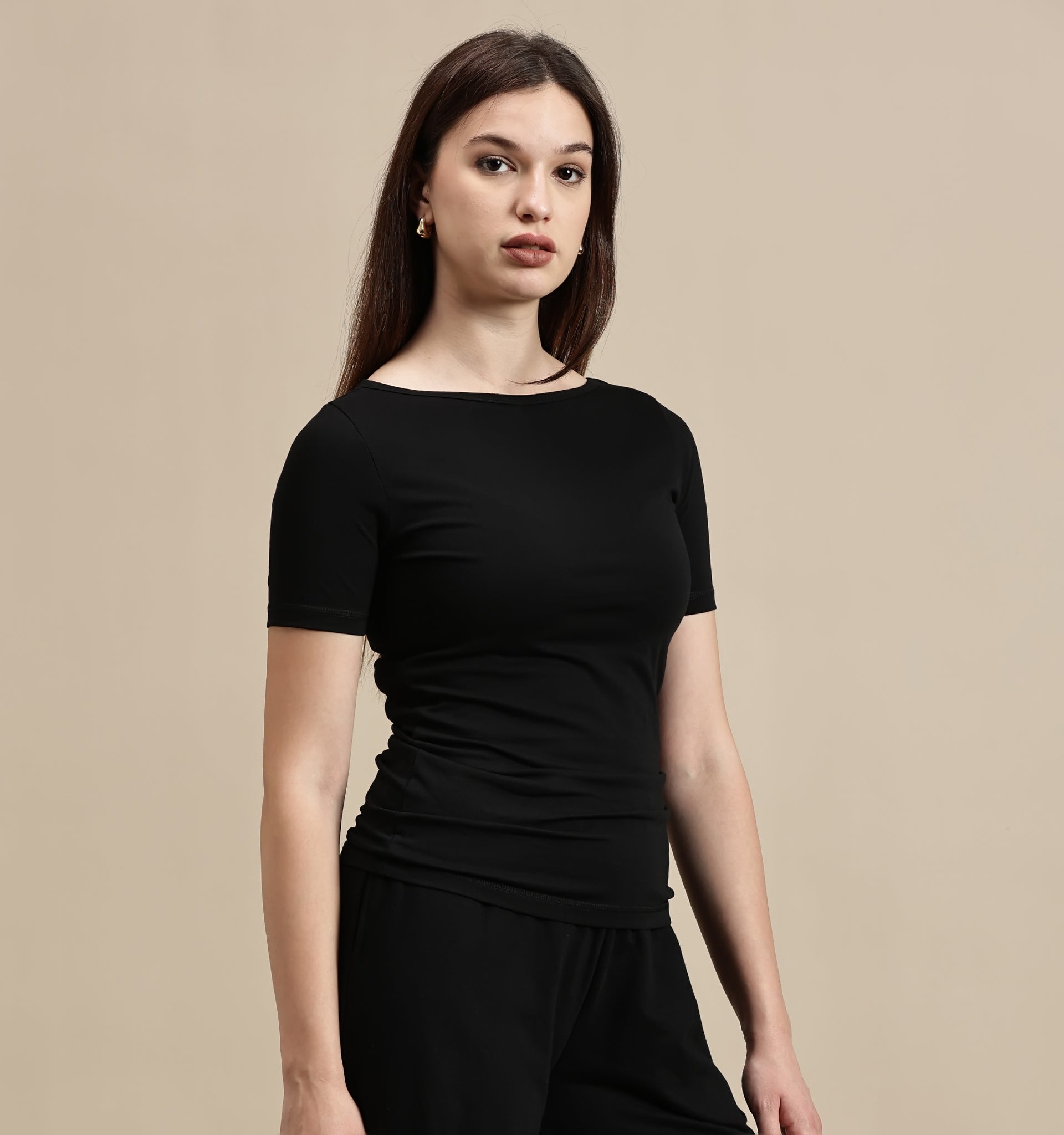 Women's Top – Boat Neck Half Sleeve Top