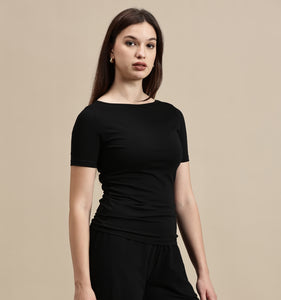 Women's Top – Boat Neck Half Sleeve Top