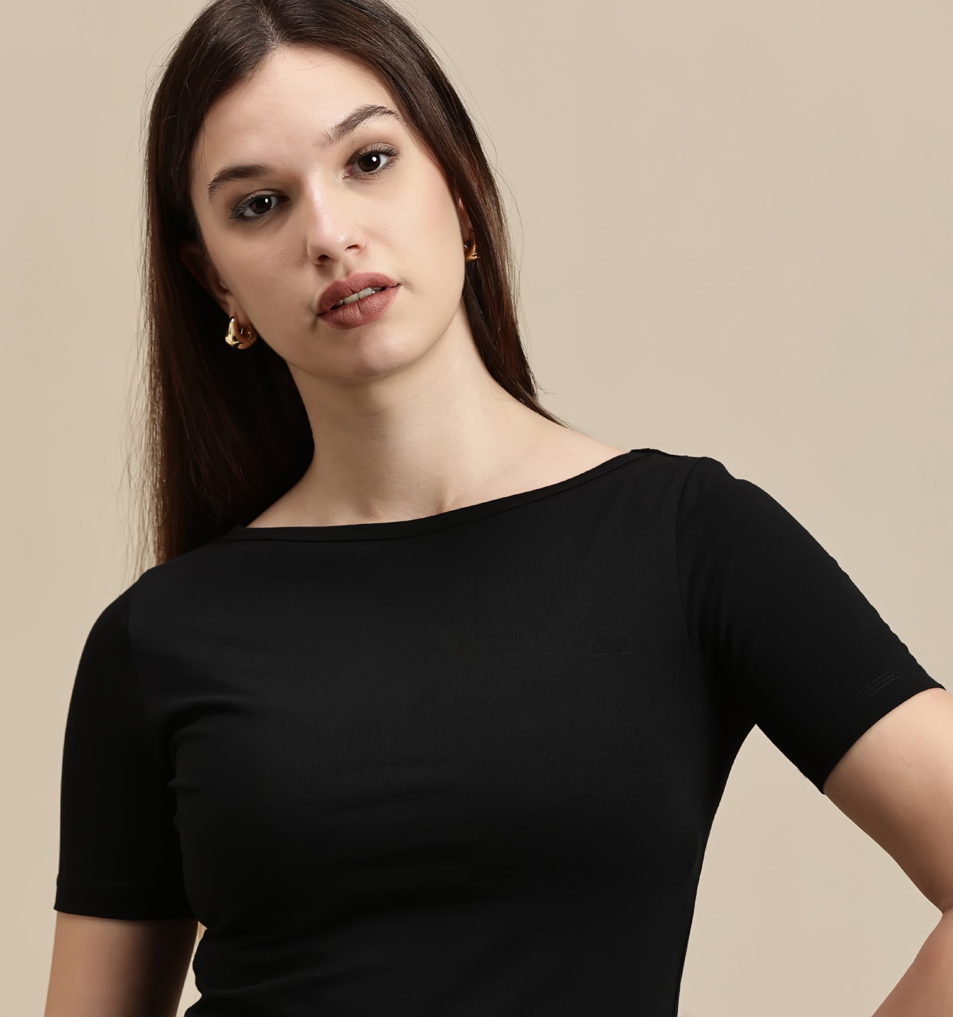 Women's Top – Boat Neck Half Sleeve Top