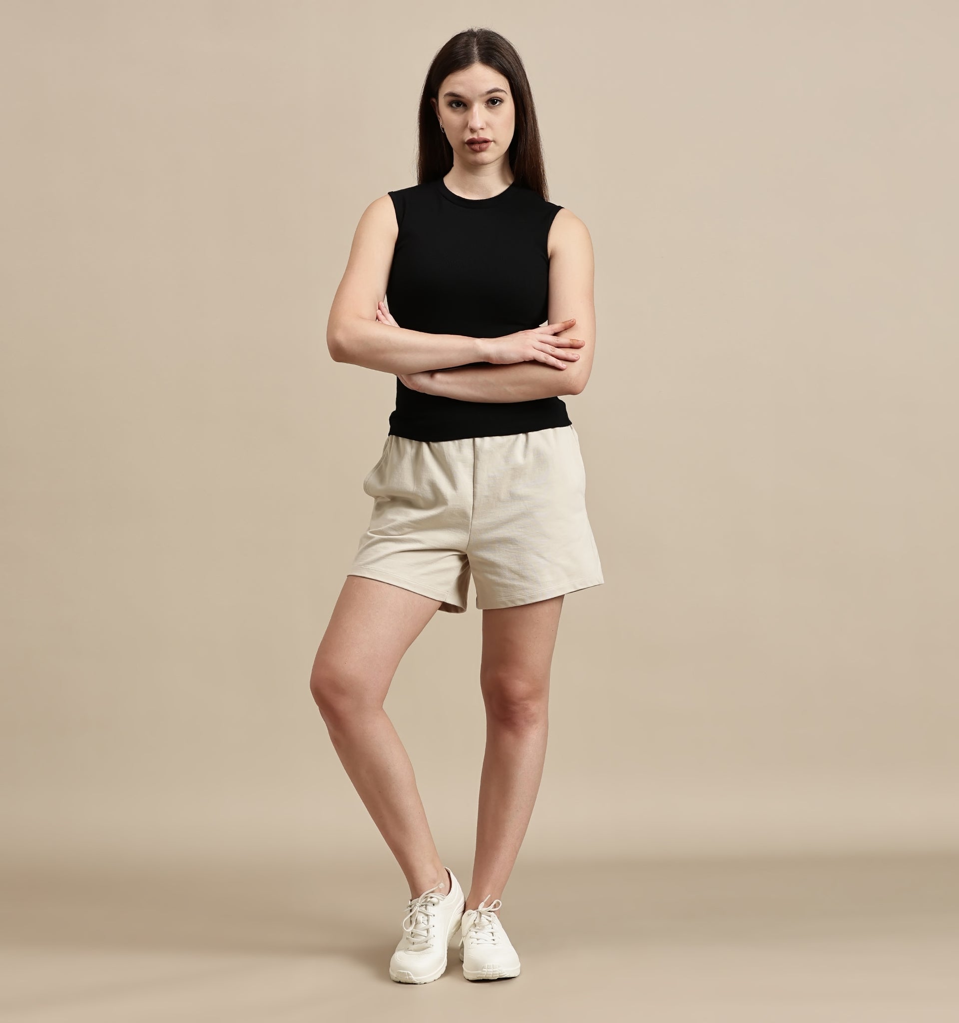 Women's Top – Crew Neck Sleeveless Top
