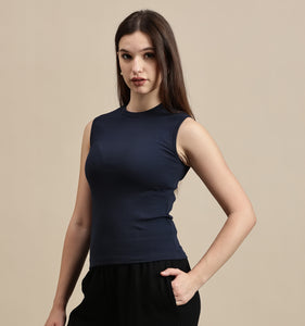 Women's Top – Crew Neck Sleeveless Top