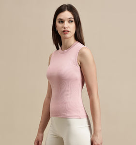 Women's Top – Crew Neck Sleeveless Top