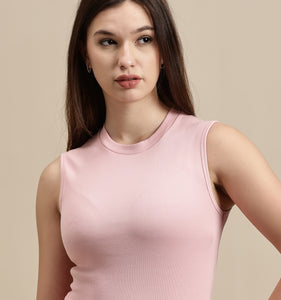 Women's Top – Crew Neck Sleeveless Top