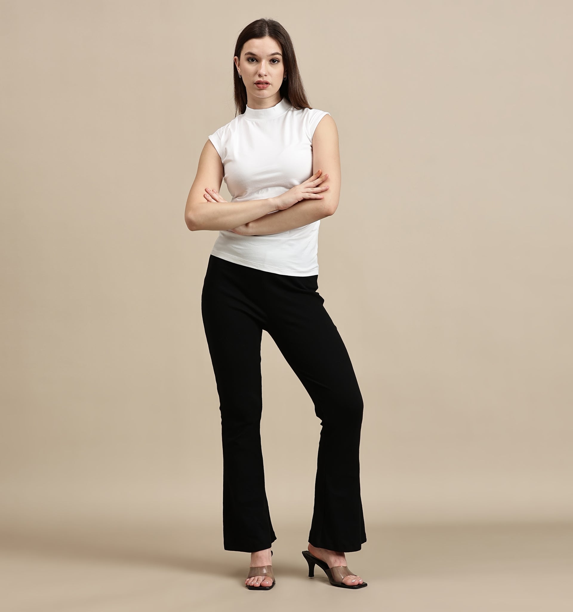 Women's Top – Mock Neck Sleeveless Top