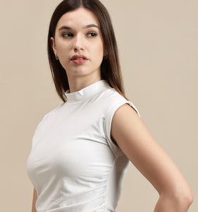 Women's Top – Mock Neck Sleeveless Top